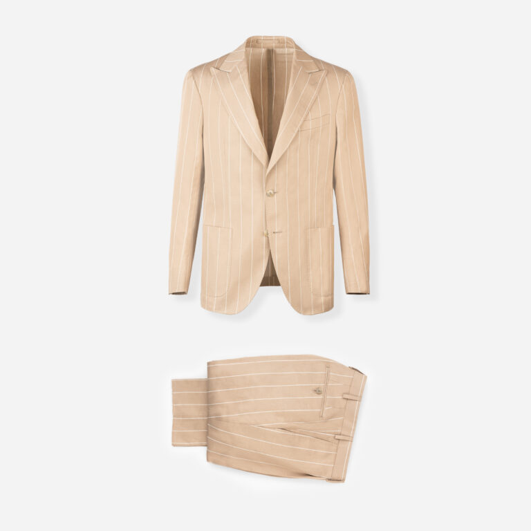 Cotton and linen pinstripe suit