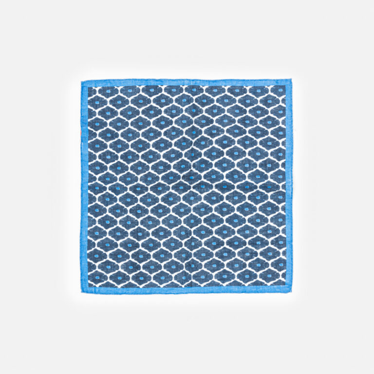 Linen patterned pocket square