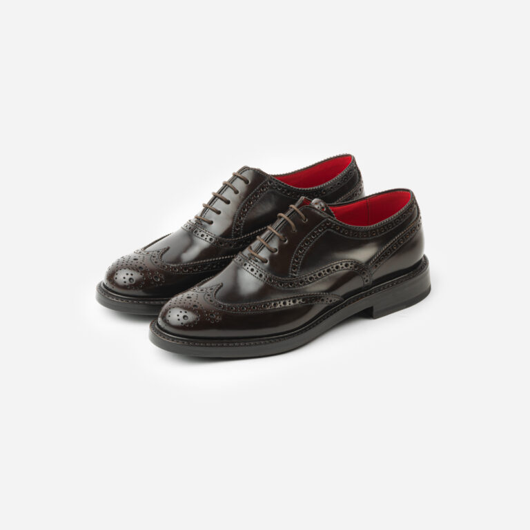 Leather derby brogue