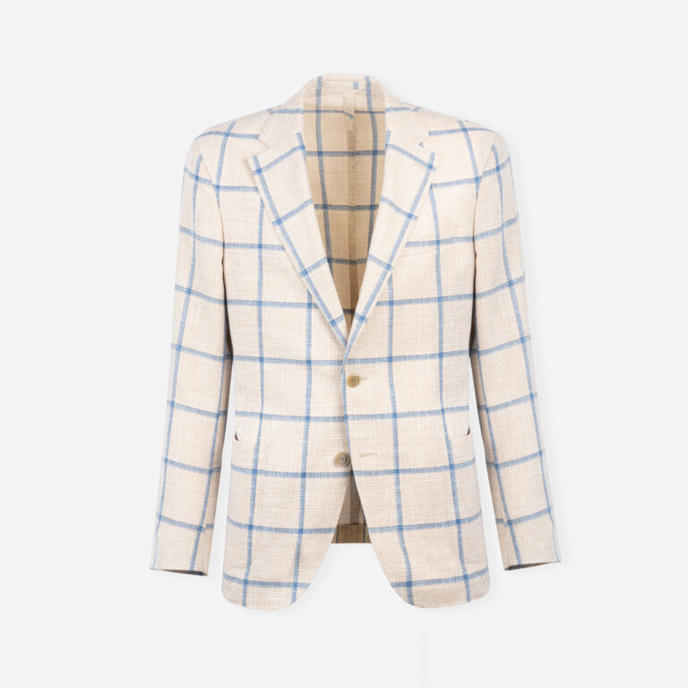 Wool and silk single-breasted jacket